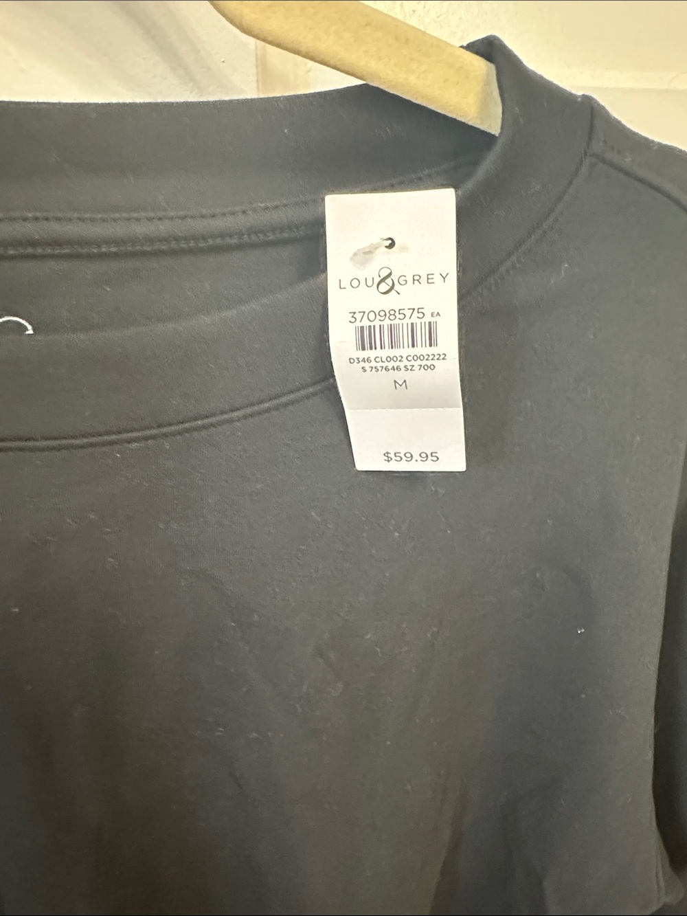 Loft Lou & Grey Black Long Sleeve Crewneck Sweatshirt - Picture 2 of 2